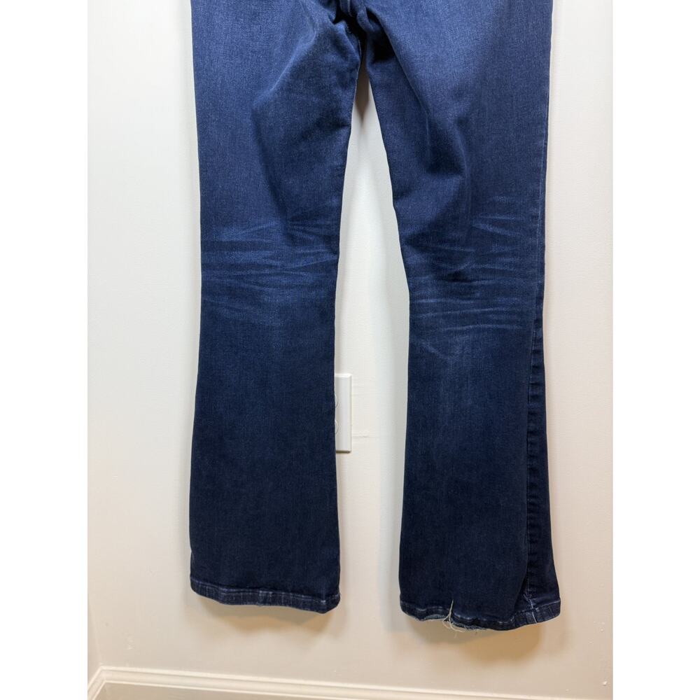 Lucky Brand Stevie Flare Jean Womens 6 28 Dark Blue High Rise Stretch Denim Boho - Picture 10 of 15